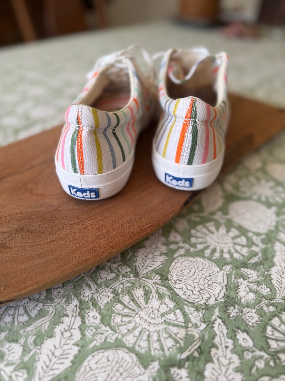 Keds Women's Canvas Sneakers in Multicolor Stripes